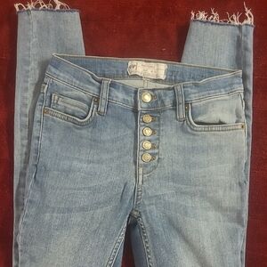 Free People Light Blue Ankle Jeans
